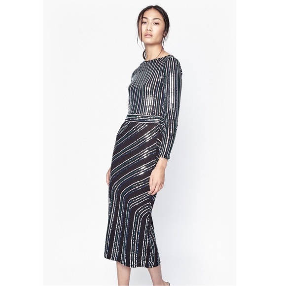 French Connection Sequin Midi Dress, size XXS/00 - Picture 8 of 8